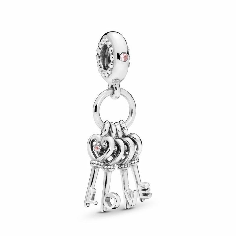 Pandora Keys Of Love Dangle Charm - Sterling Silver/Multicolor/Mixed Stones/Cubic Zirconia - Canada